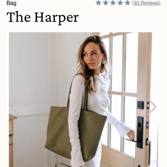 ANDAR TOTE. THE HARPER MATCHA. - Picture 3 of 7